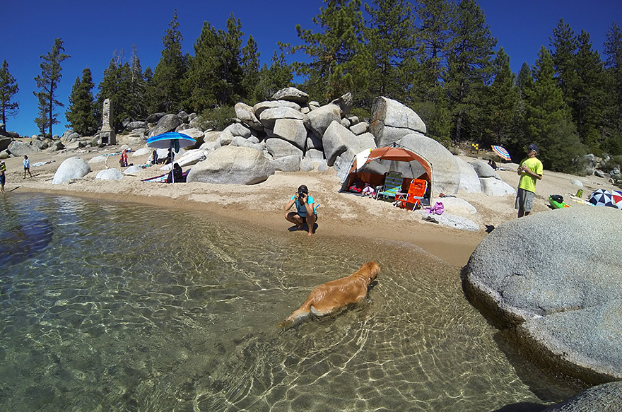 Bayview campground across from inspiration point at emerald bay on highway ...