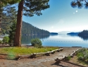 View of Emerald Bay from Vikingsholm Castle